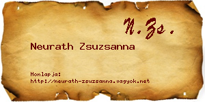 Neurath Zsuzsanna névjegykártya